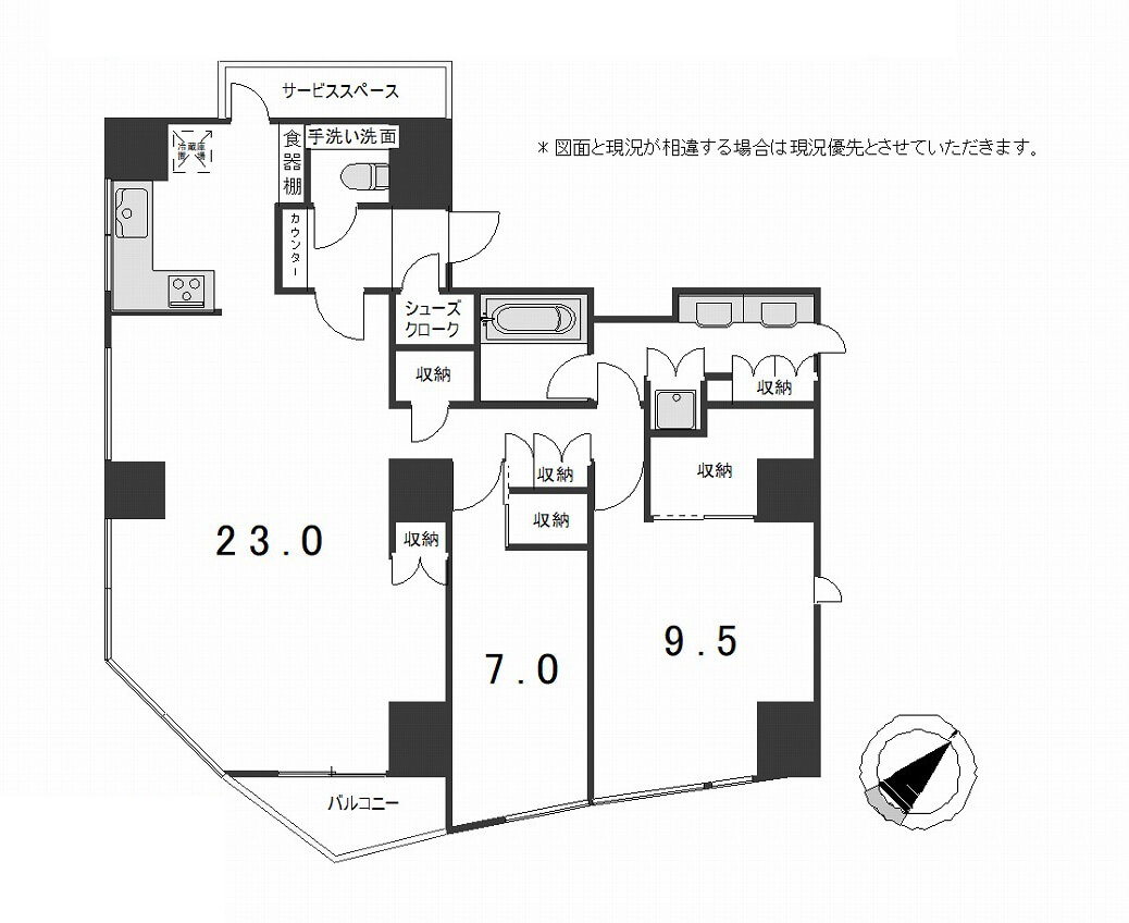 ジオ元赤坂 新築未入居!充実の高機能設備で快適な毎日を 間取り図