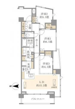 自由が丘 ペットと住める築浅レジデンス 間取り図
