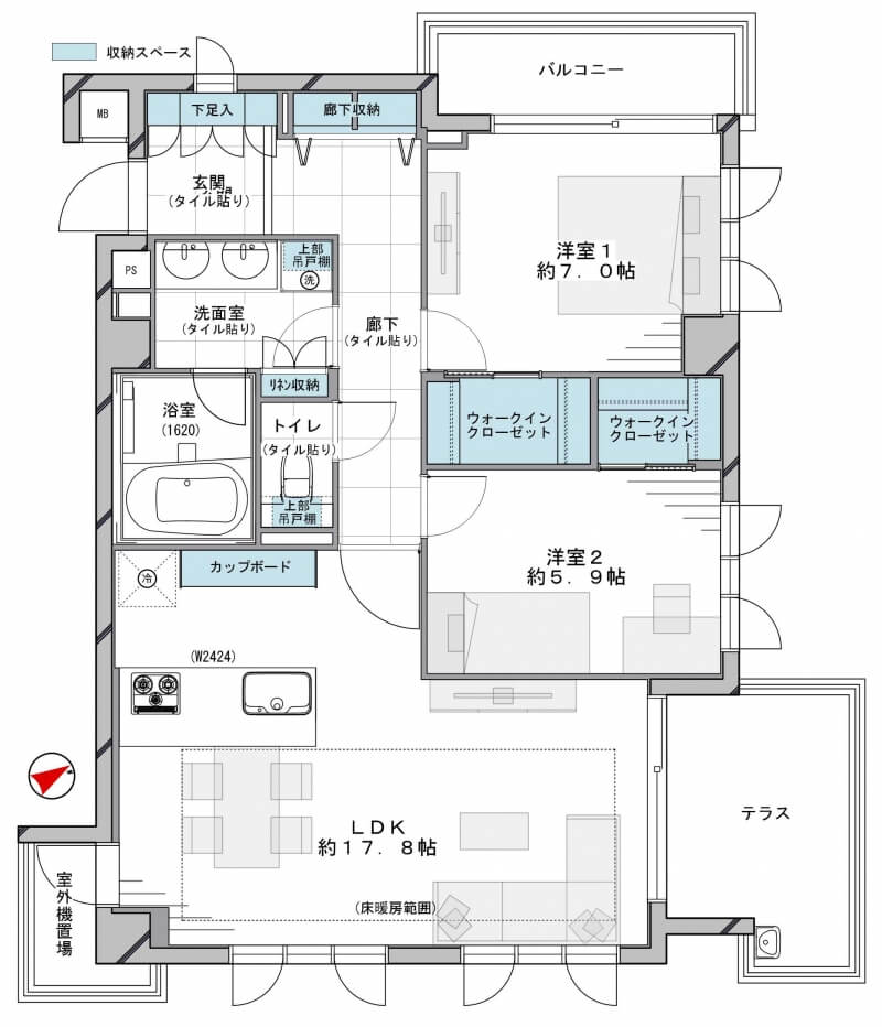 表参道 洗練された街で穏やかな暮らし 間取り図