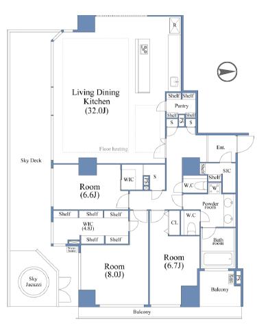 東京23区送料無料　高級マンション展示場未使用品　ダイニング５点セット シティタワー四谷 富士山・東京タワー・スカイツリーが堪能