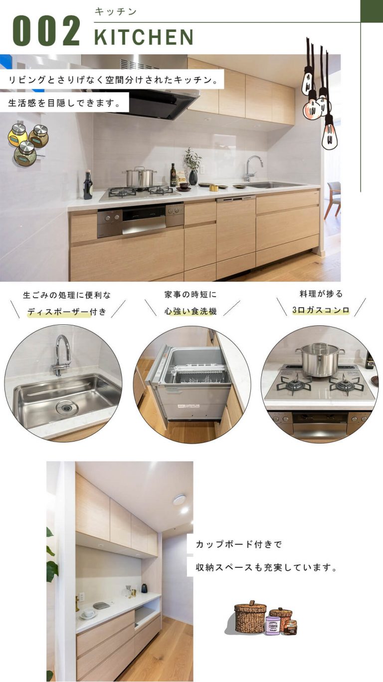 元麻布ヒルズフォレストタワーのキッチン