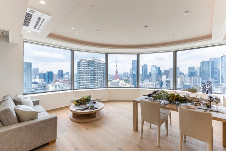 汐留 100㎡超のゆとりある3LDK、東京タワーを望む贅沢な眺め