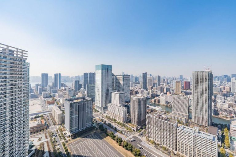 月島　42階3LDK、ワイドスパンバルコニーからの開放感溢れる眺望