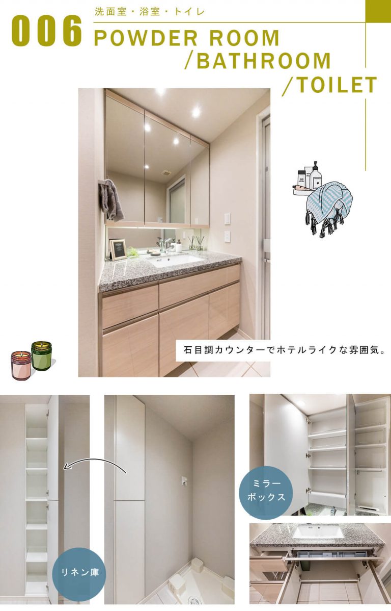 パークタワー晴海の洗面室