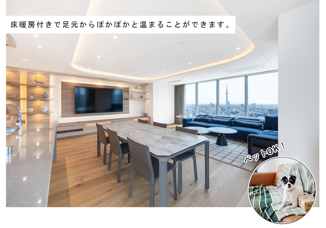 TOKYO TIMES TOWERのリビングダイニング