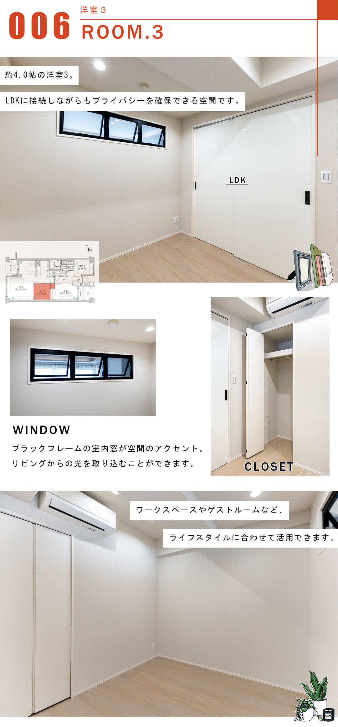パークハウス代々木上原の洋室