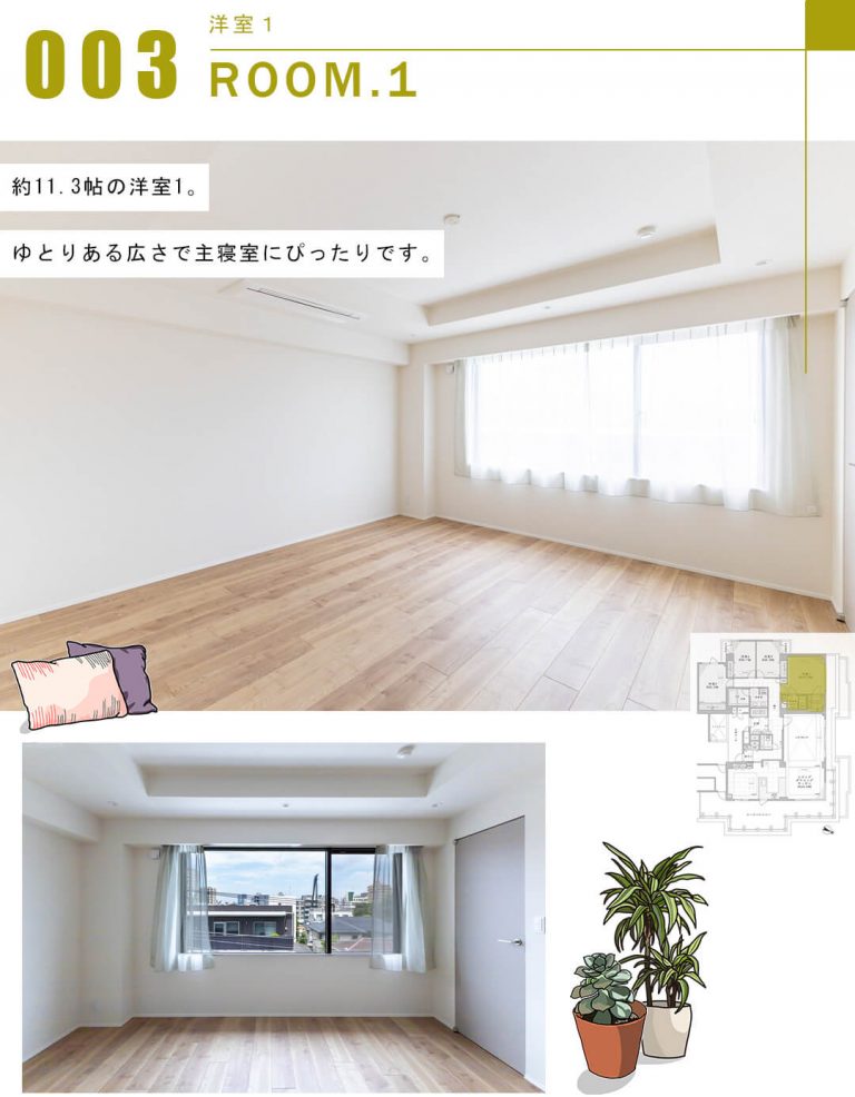 パレ市ヶ谷の洋室