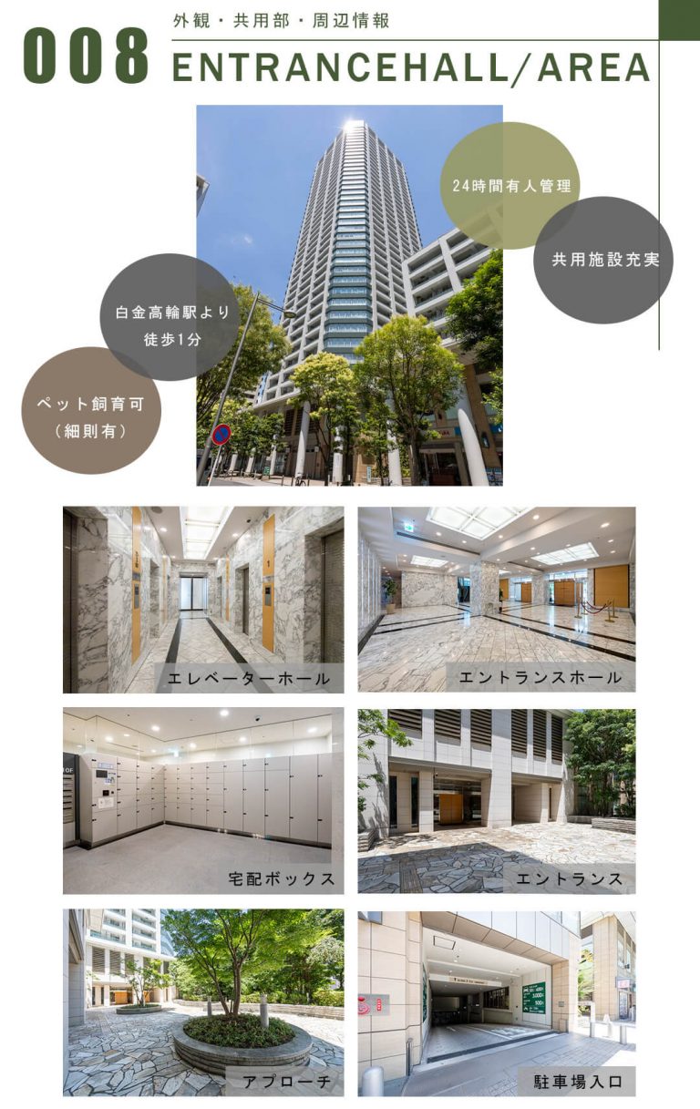 008外観,共用部,周辺情報,ENTRANCEHALL,AREA