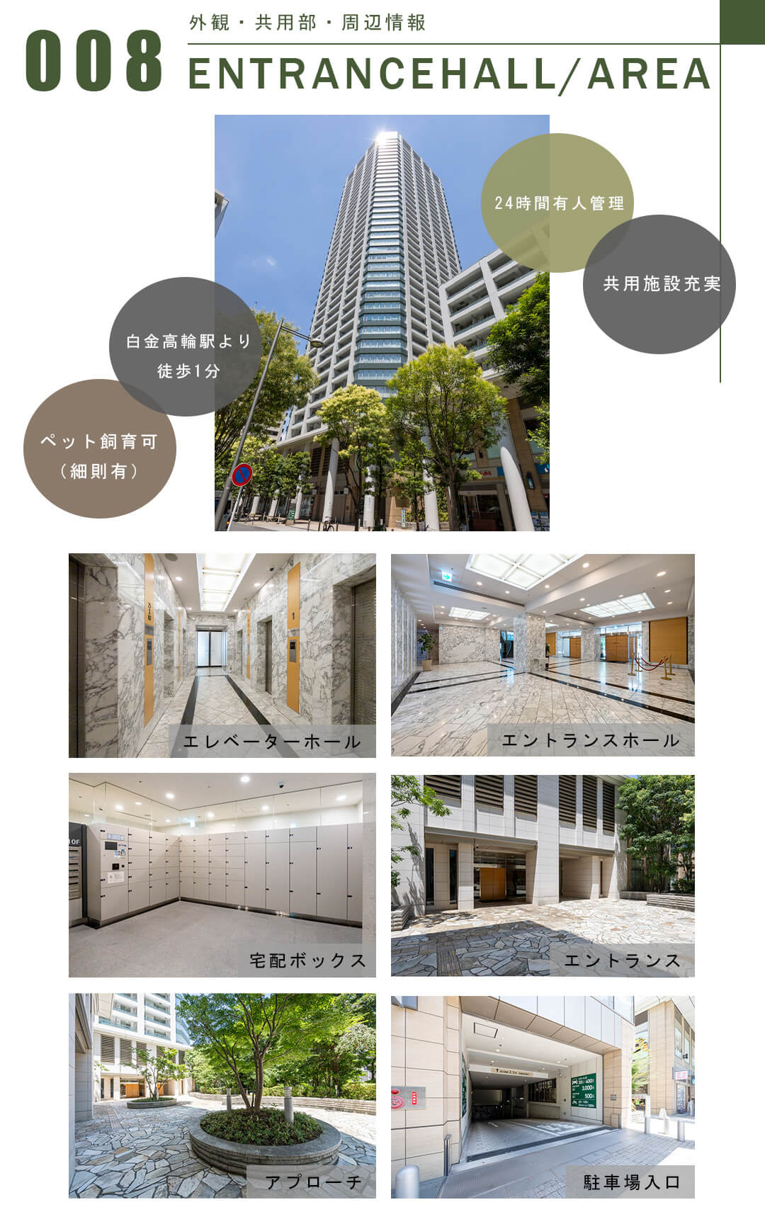 008外観,共用部,周辺情報,ENTRANCEHALL,AREA