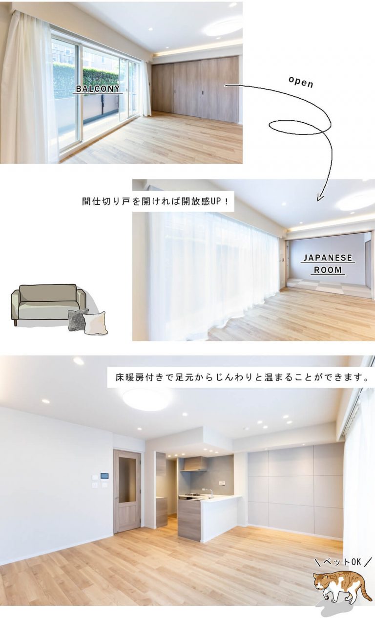 ドューエ永福フィオーレのリビングダイニング