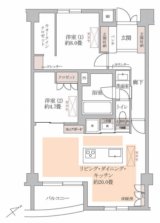 The Upper Residence at Minami-aoyama（ザ・アッパーレジデンス・アット・南青山）　憧れの表参道で洗練された暮らし 間取り図