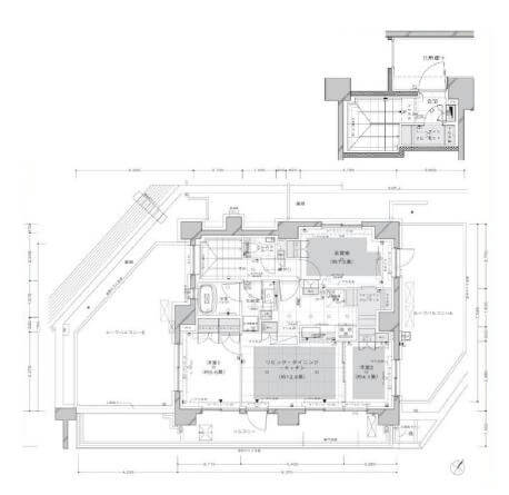 学芸大学　2025年築！三面バルコニー付きの最上階メゾネット 間取り図