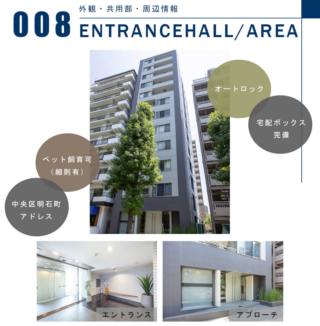 008外観,共用部,周辺情報,ENTRANCEHALL,AREA