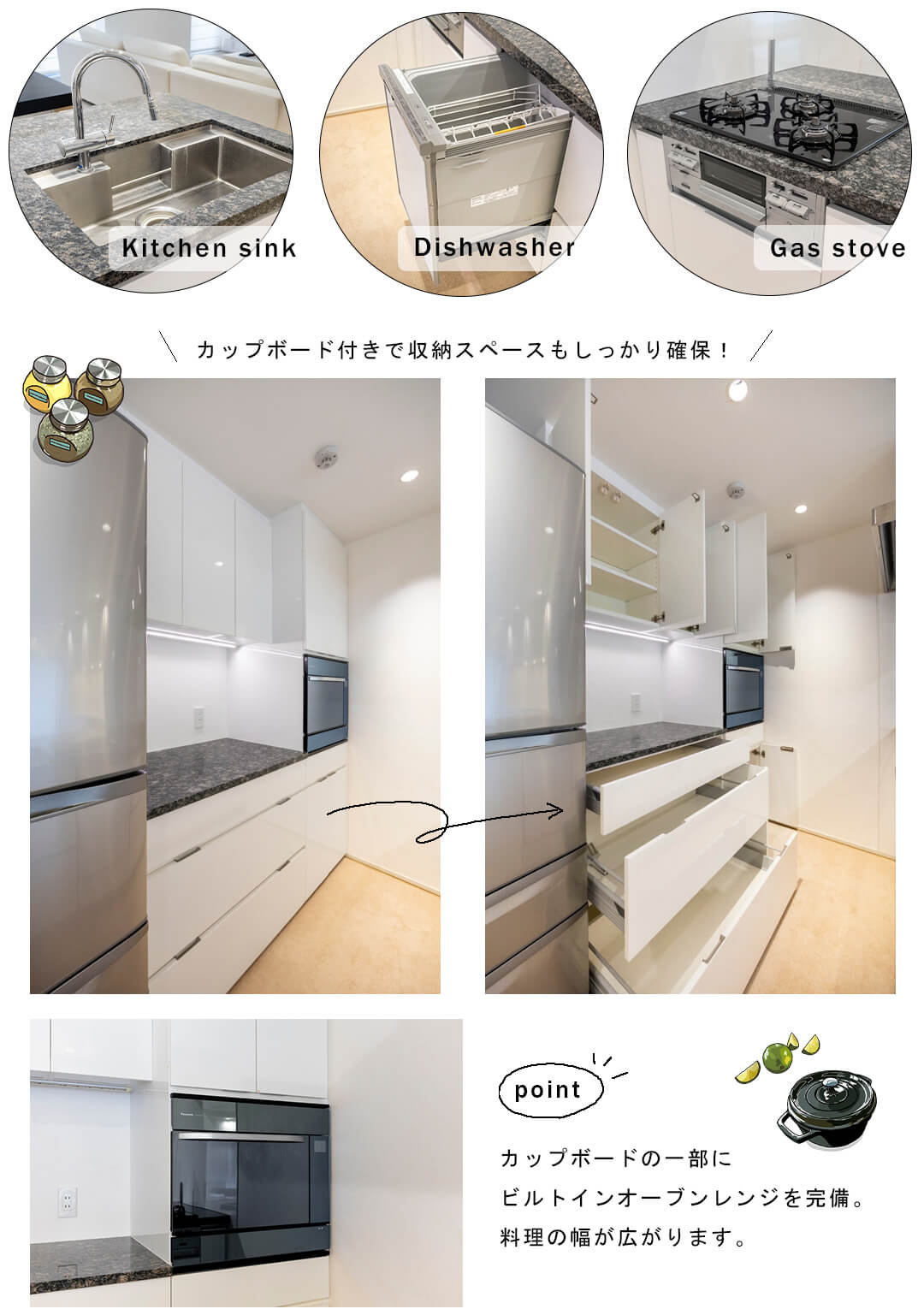 オープンレジデンシア広尾Ⅰのキッチン