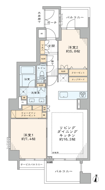 飯田橋　歴史ある地に佇む大規模プレミアムマンション 間取図