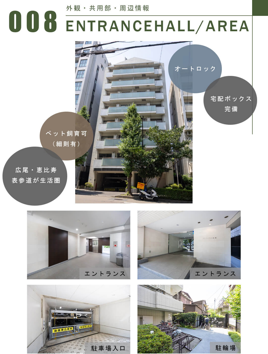 008外観,共用部,周辺情報,ENTRANCEHALL,AREA
