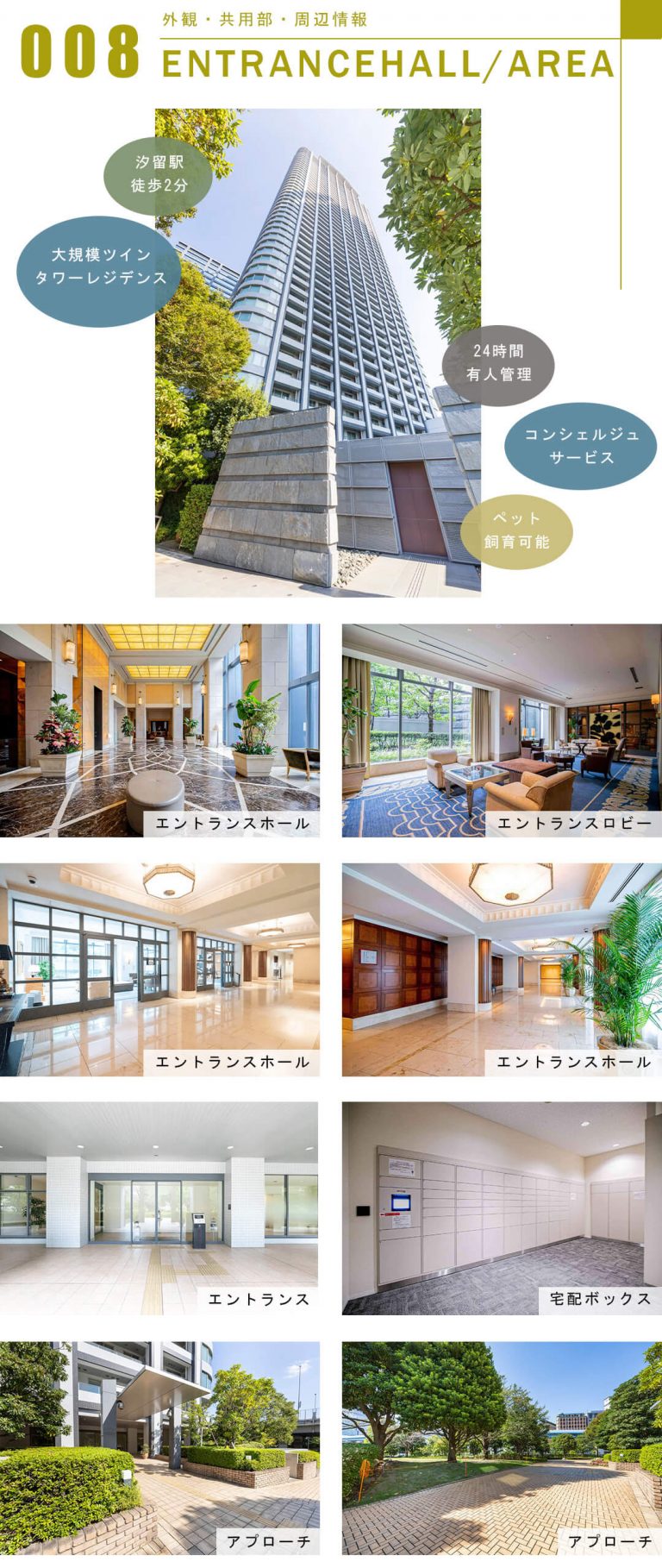 東京ツインパークス ライトウィングの外観と共用部