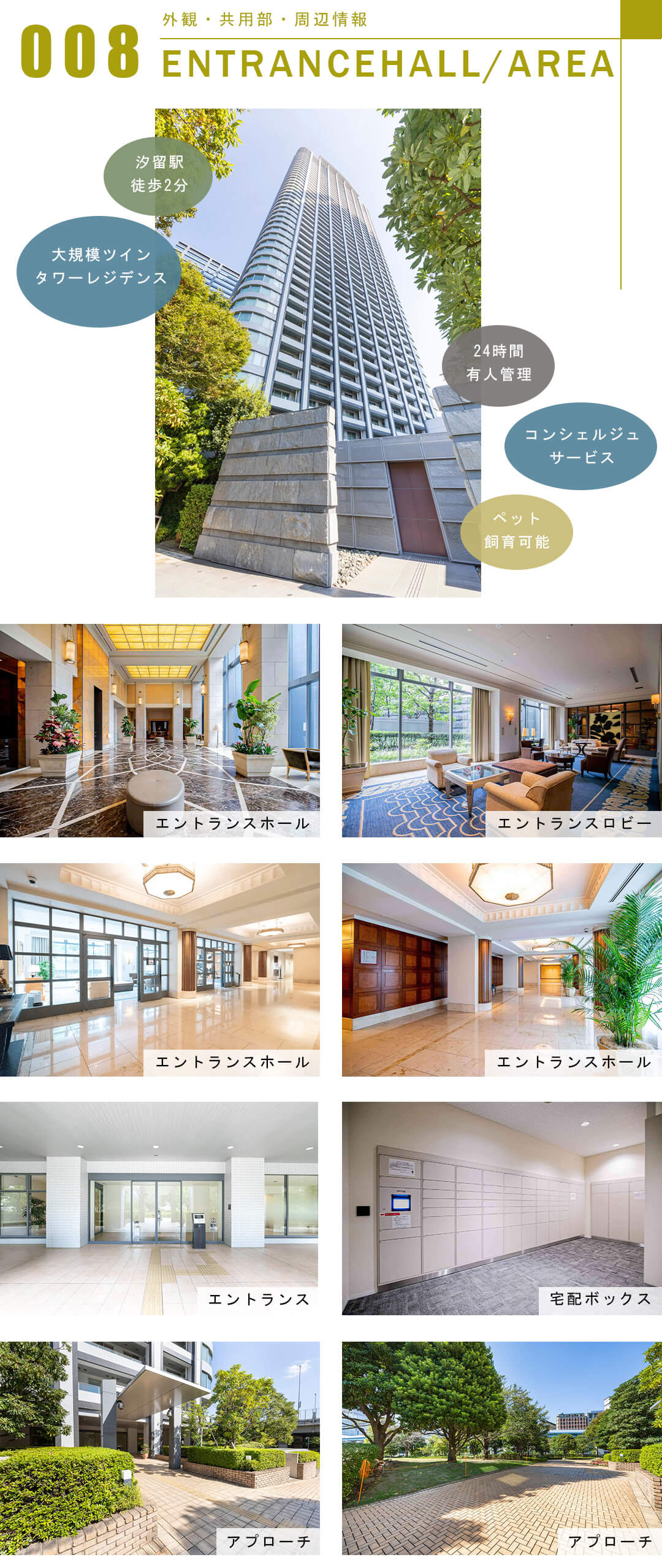 東京ツインパークス ライトウィングの外観と共用部