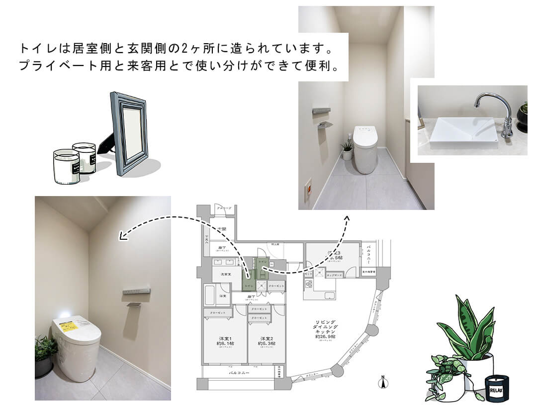 シティフロントタワーのトイレ