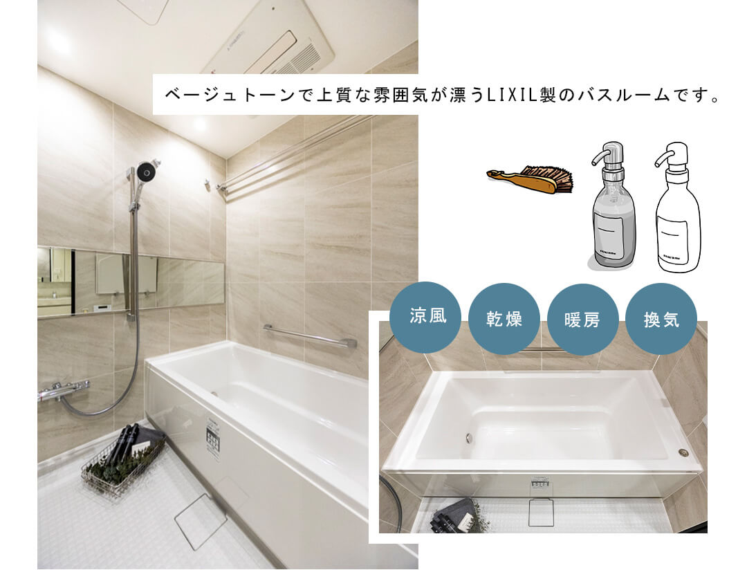 シティフロントタワーの浴室