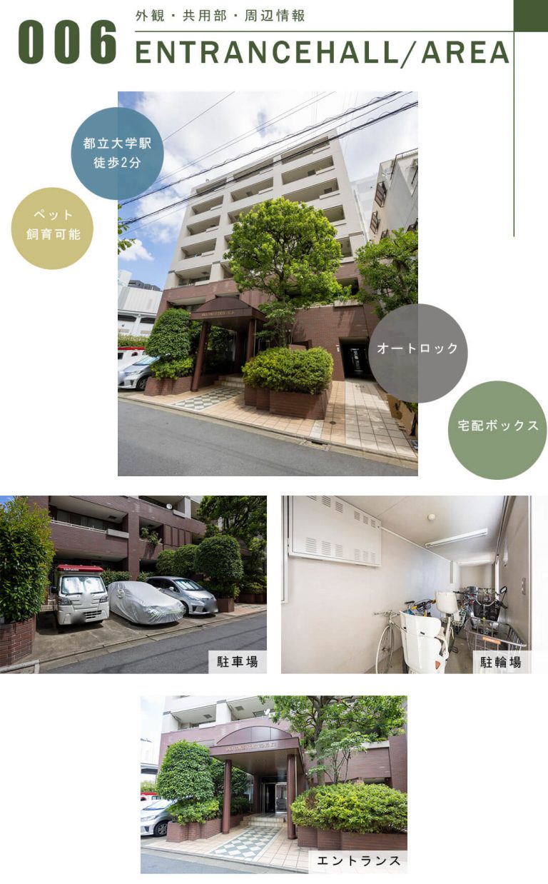 サーラ・コモド都立大学の外観と共用部