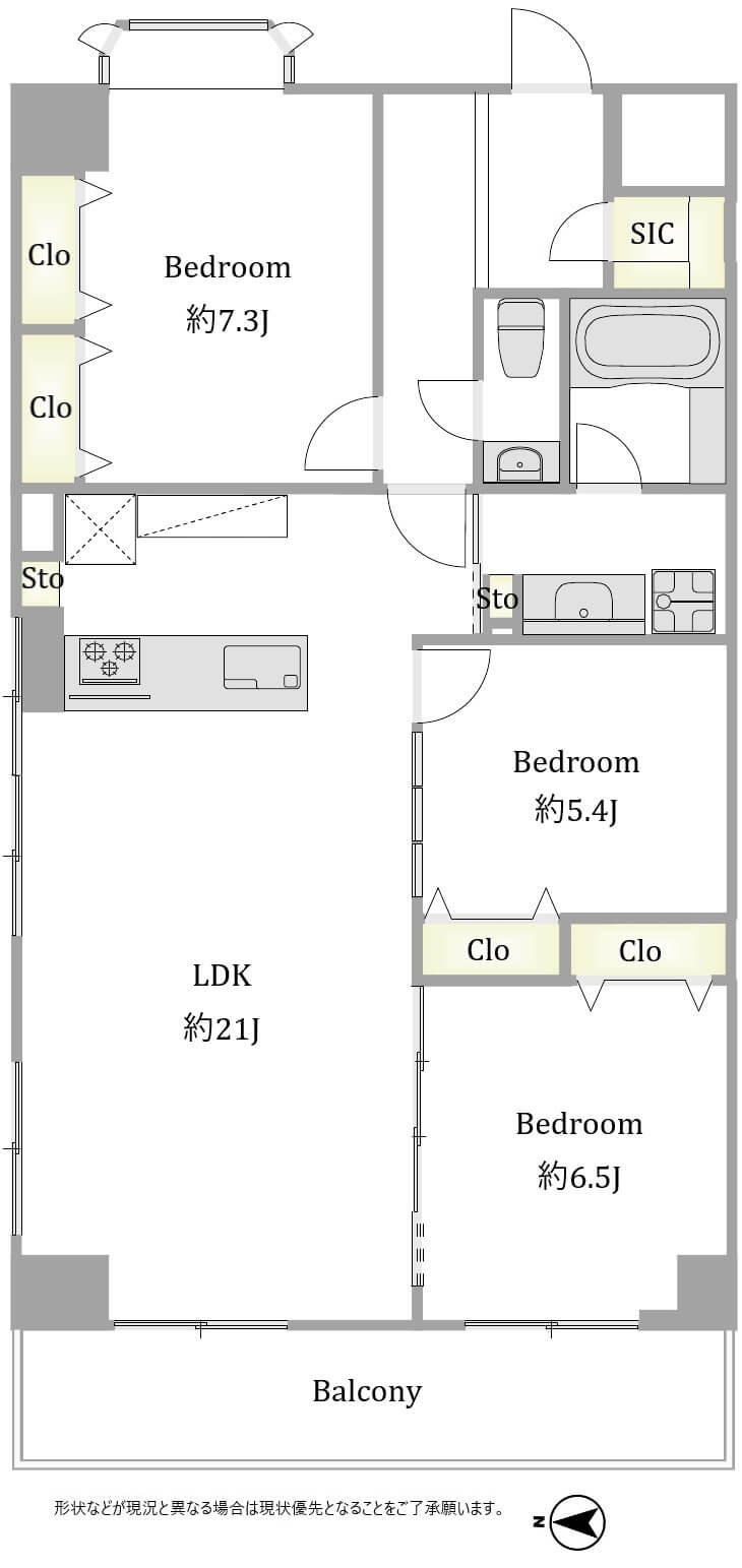 広尾　約21帖のLDKで伸び伸び過ごす 間取図
