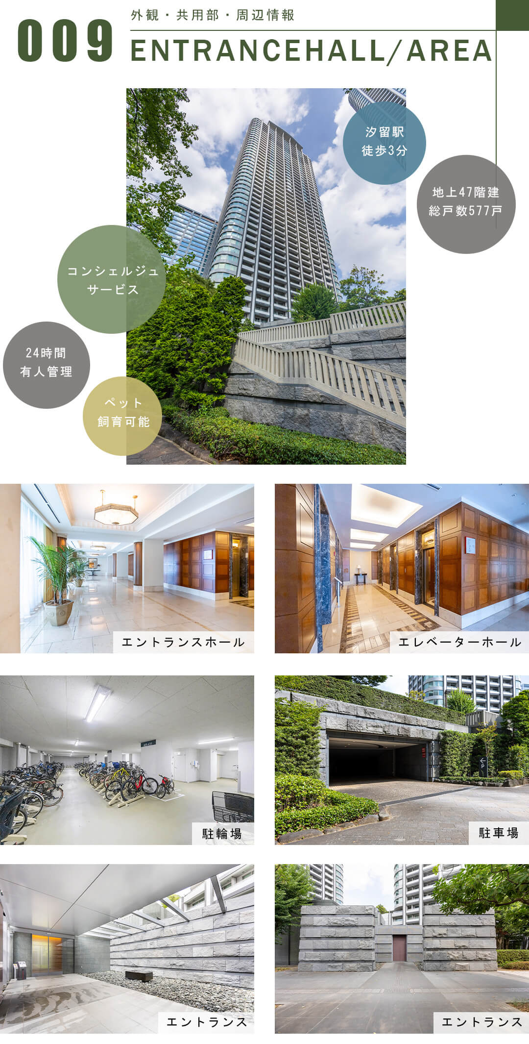 東京ツインパークスレフトウイングの外観と共用部