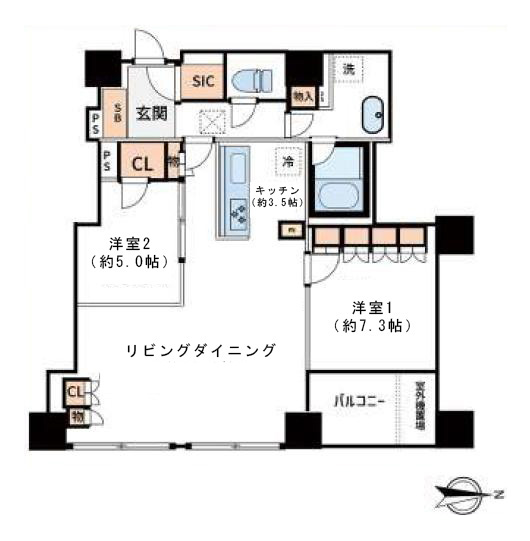 ザ・パークハウス西麻布レジデンス　東京タワーと都心を一望する21階の邸宅 間取り図