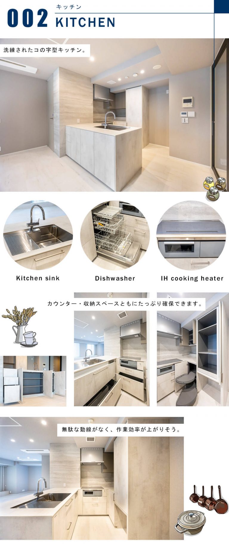 ザ・パークハウス西麻布レジデンスのキッチン