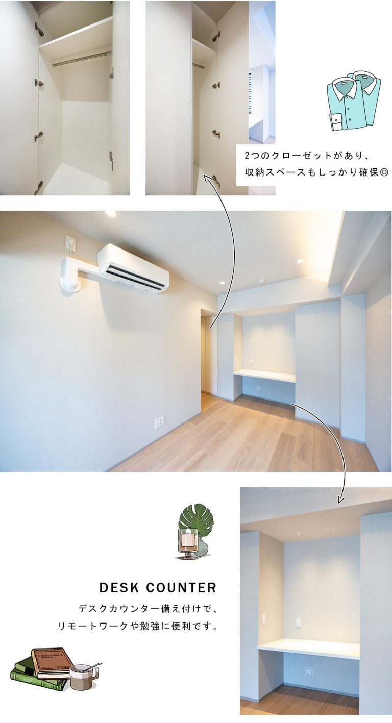 イクシクス麻布十番の洋室
