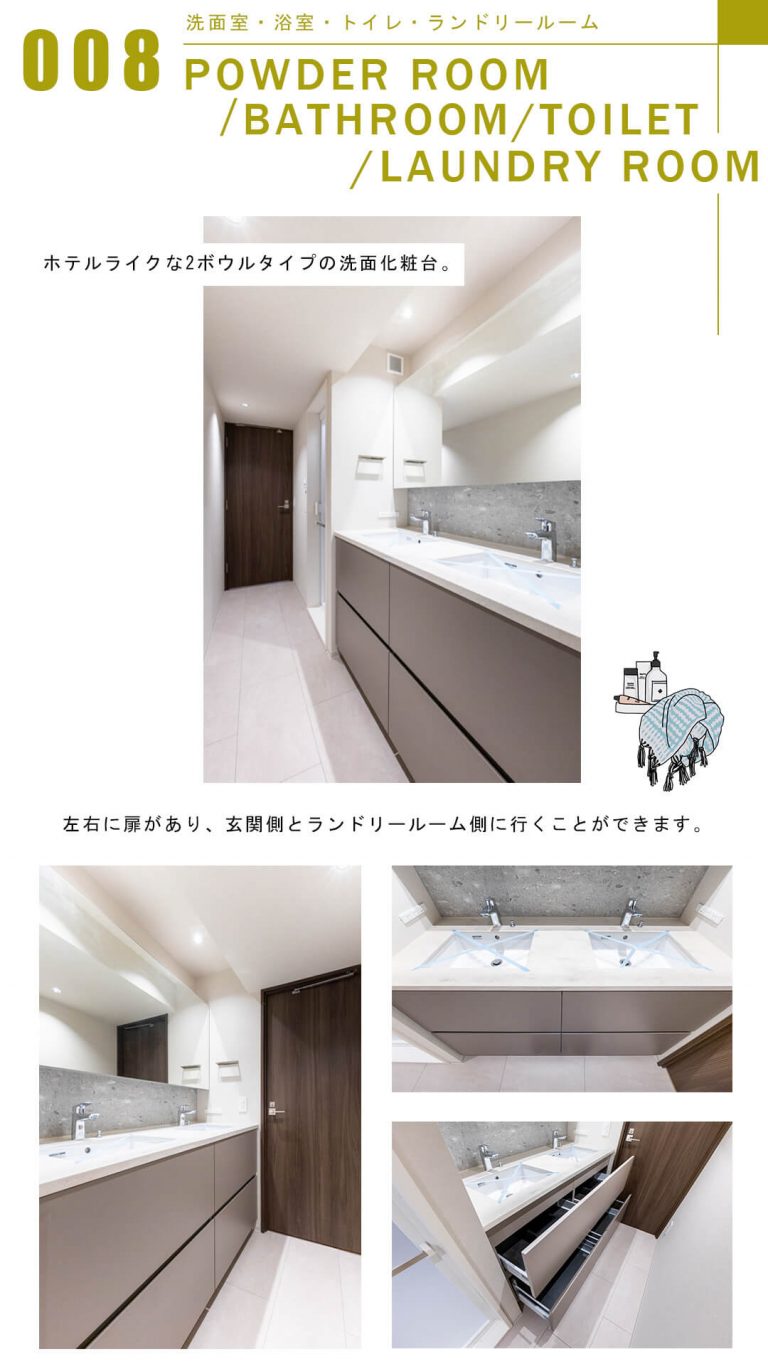 第二高輪ハウスの洗面室