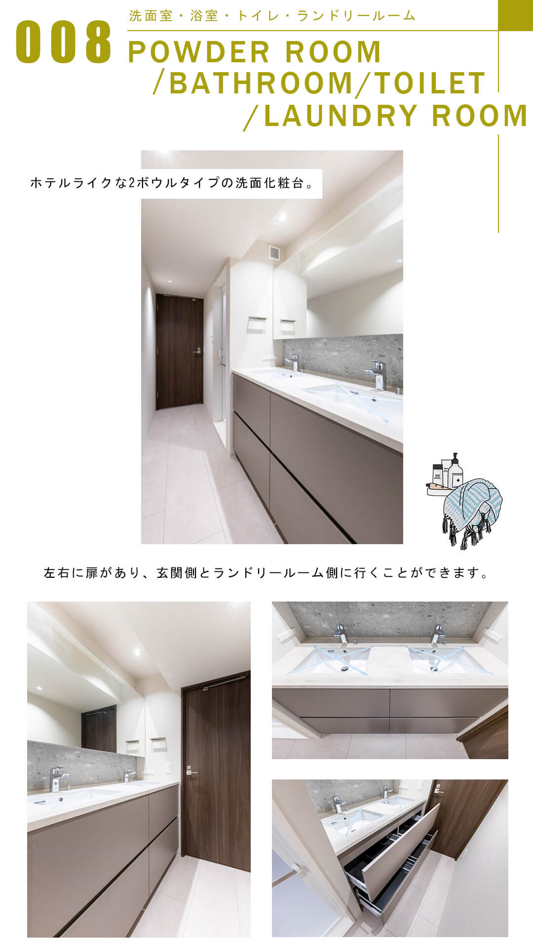 第二高輪ハウスの洗面室