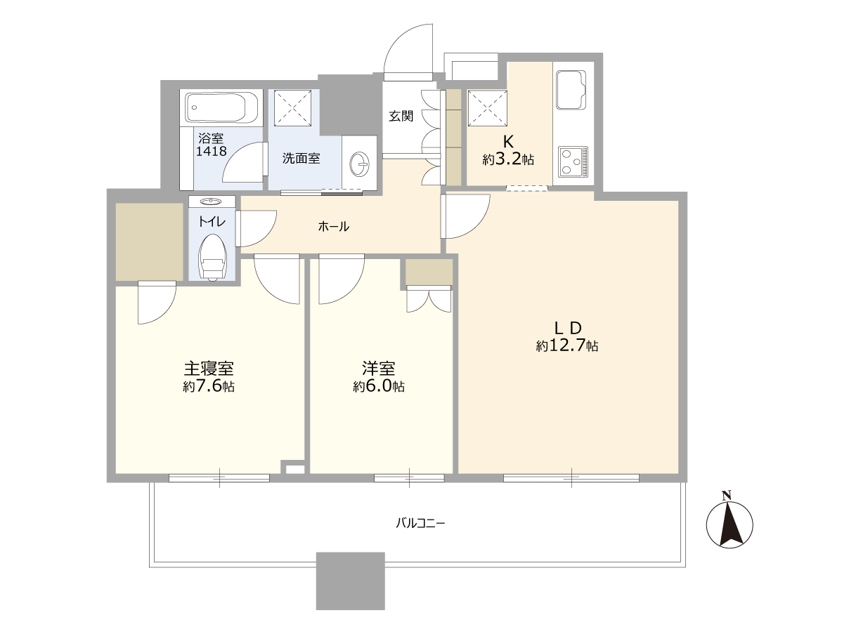 クレストプライムタワー芝　何気ない日常を豊かに彩る 間取図
