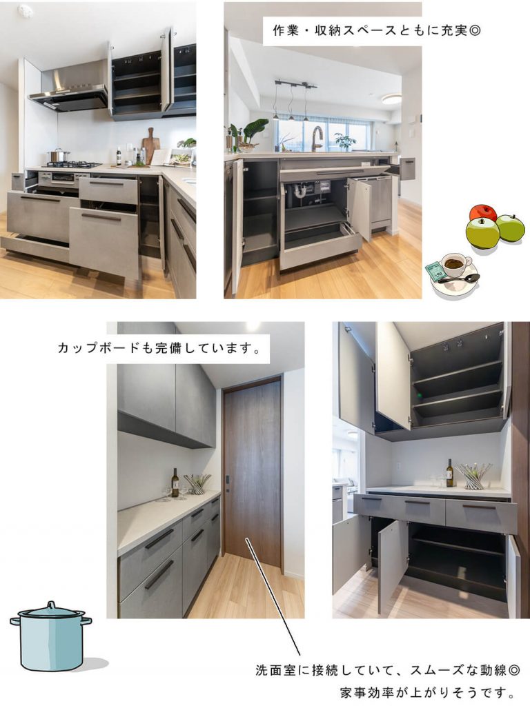 パークホームズ代々木西原のキッチン