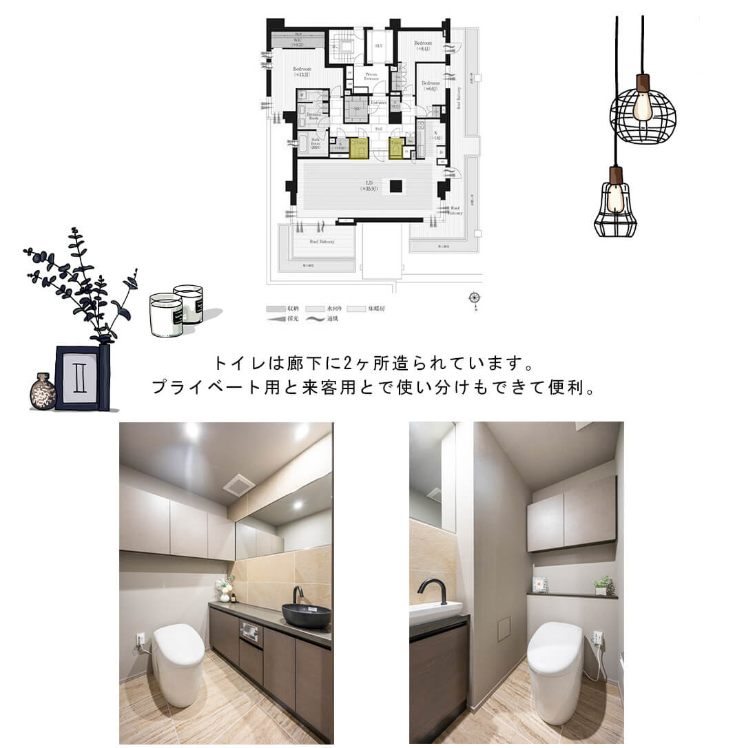 グランドメゾン元麻布のトイレ