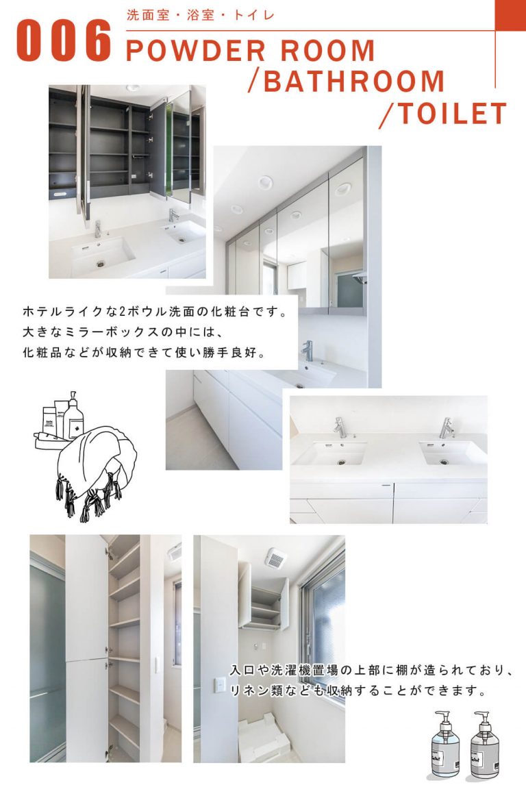 006洗面室,浴室,トイレ,POWDERROOM,BATHROOM,TOILET