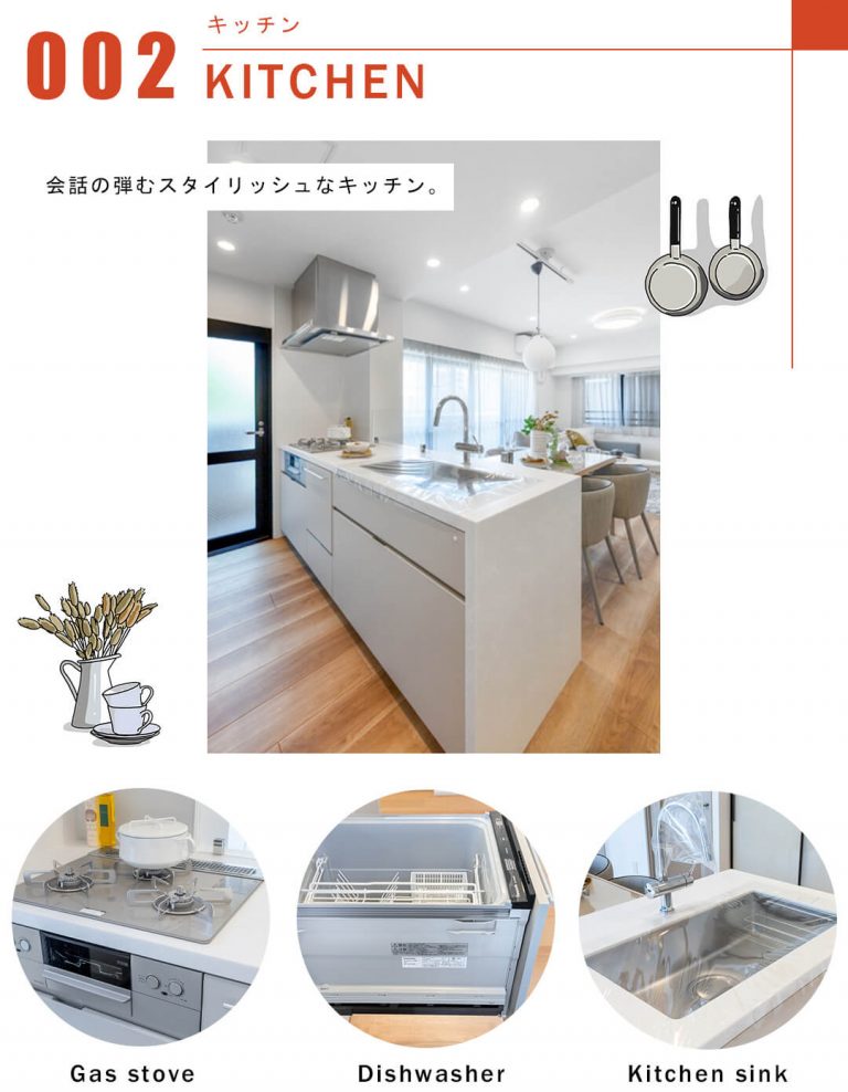 マイキャッスルリバーフロントタワー銀座東のキッチン