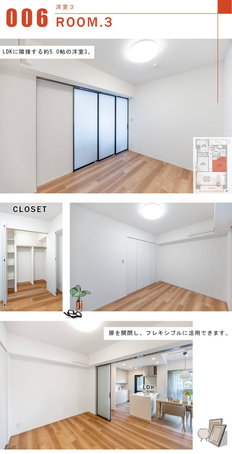 マイキャッスルリバーフロントタワー銀座東の洋室