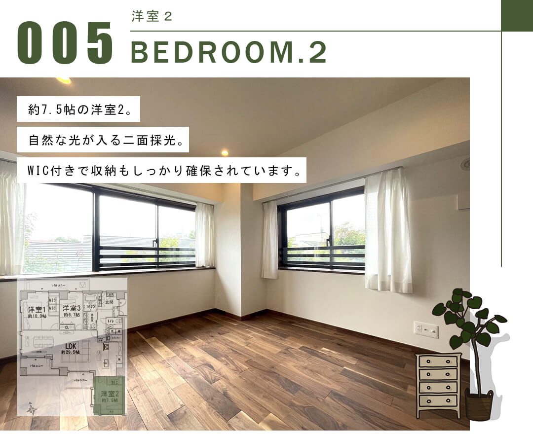 サンクタス有栖川の洋室2