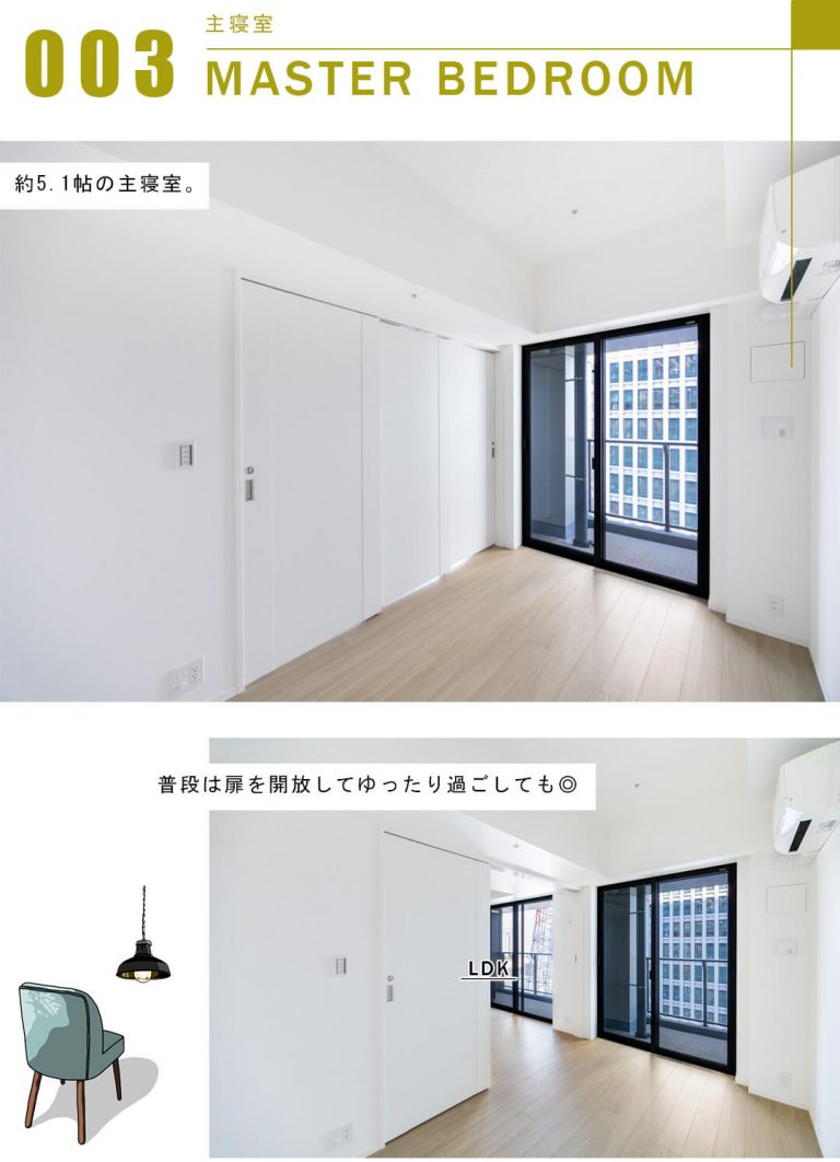 World Tower Residenceの主寝室