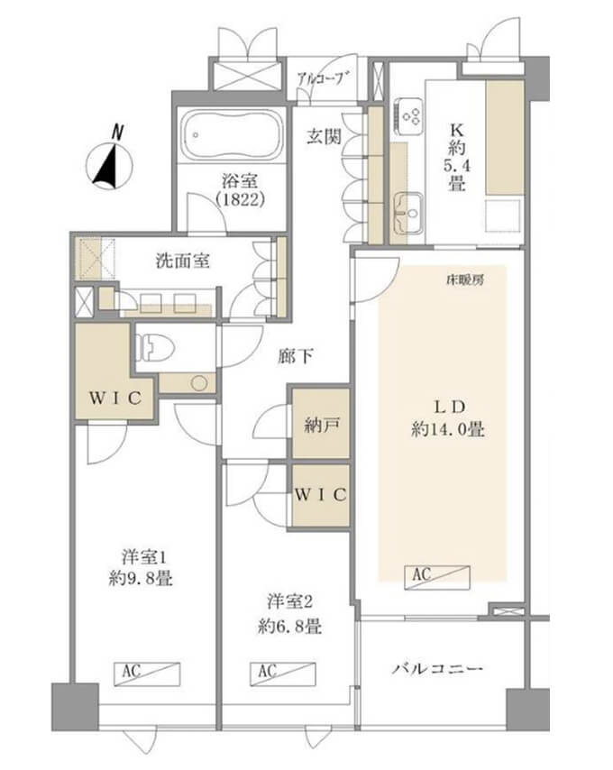 代官山　賑わいの中心から一歩奥へ、閑静な住宅街に佇む邸宅 間取図