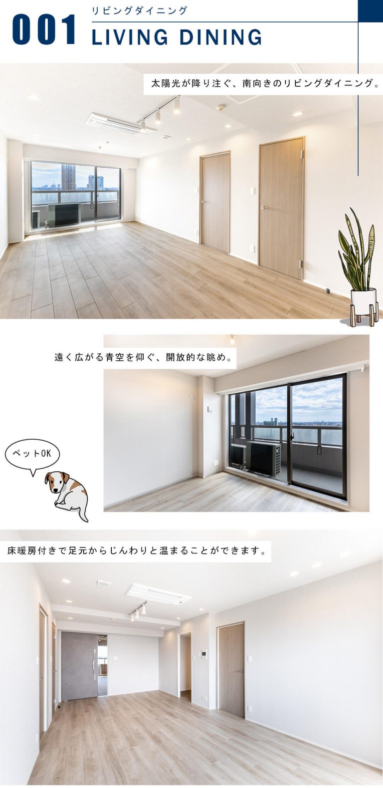 代官山アドレスのリビングダイニング