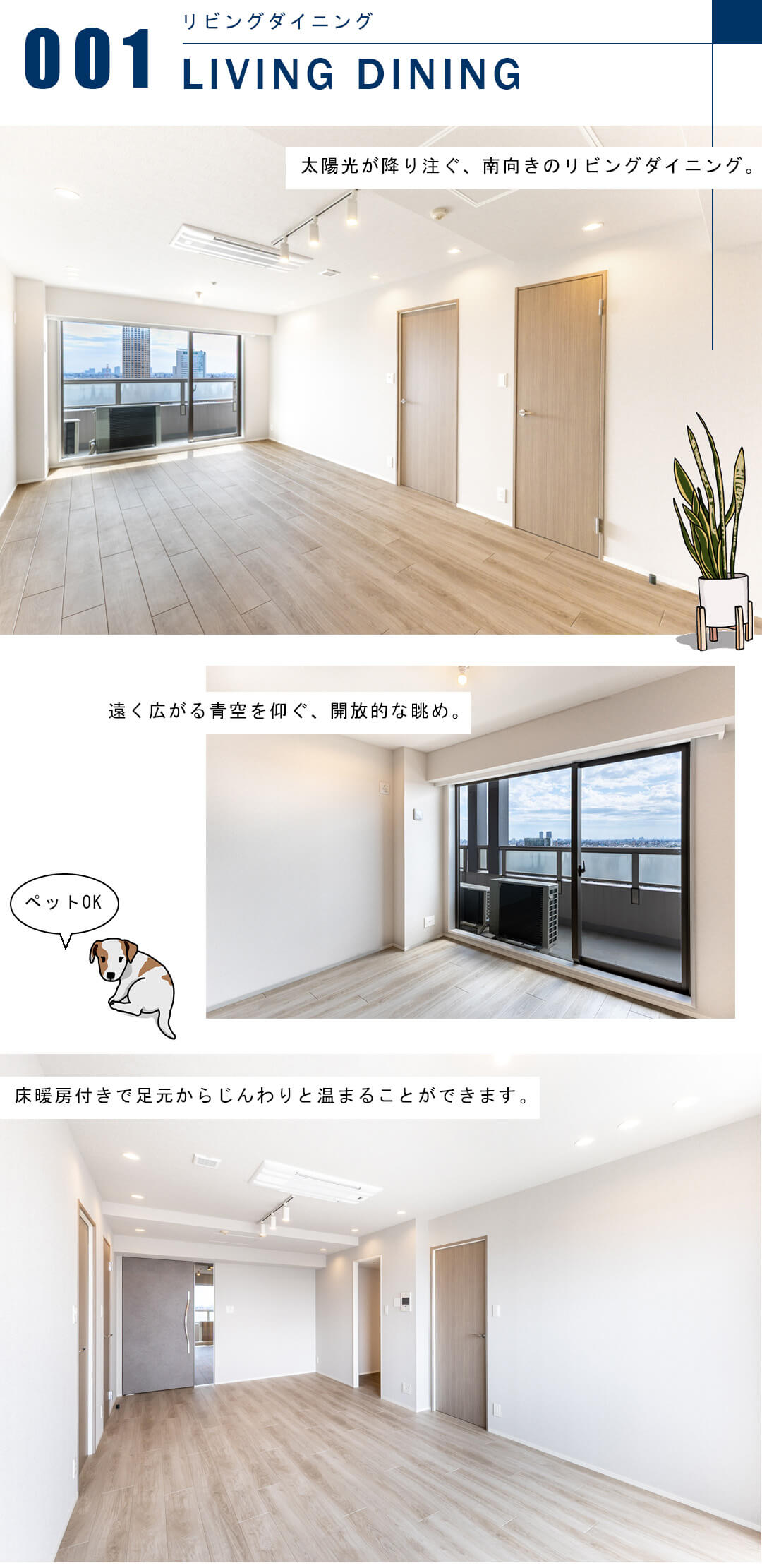代官山アドレスのリビングダイニング