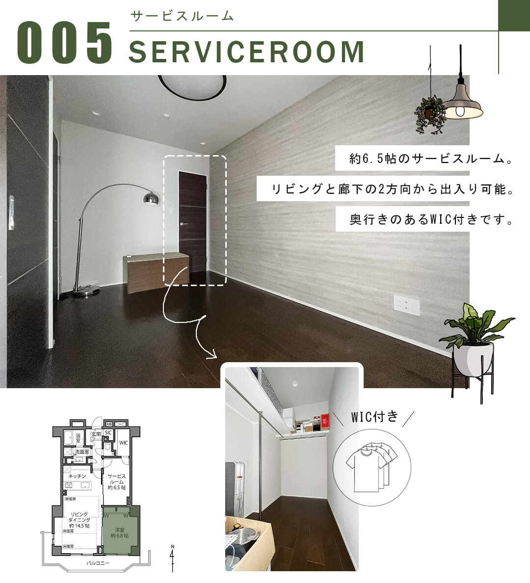パルテール目黒青葉台のサービスルーム