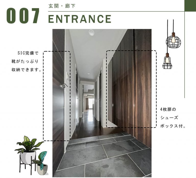 パルテール目黒青葉台の玄関・廊下
