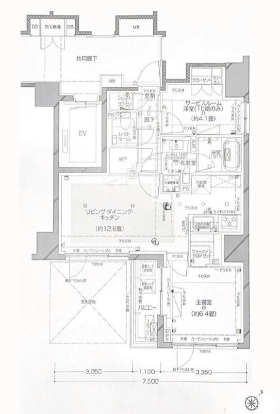 銀座　新築未入居、2025年竣工の新築マンション 間取図