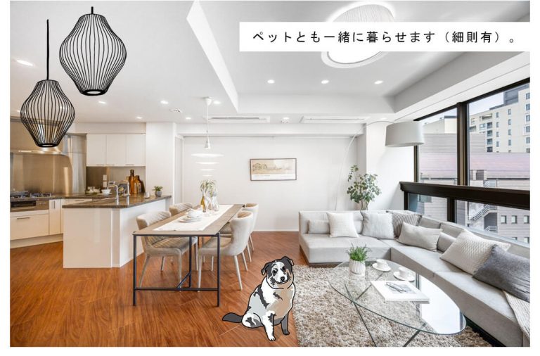 Brillia一番町のリビングダイニング