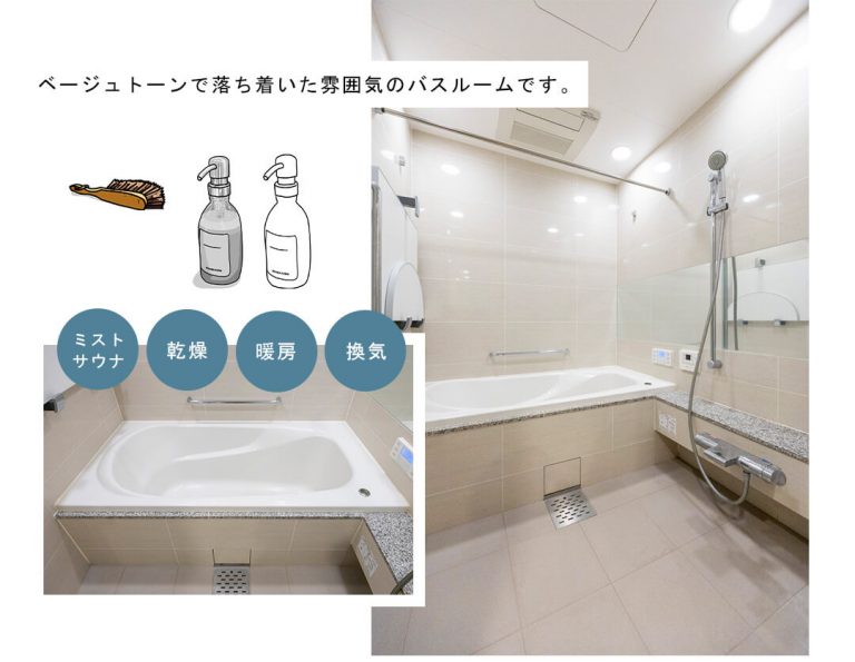 Brillia一番町の浴室