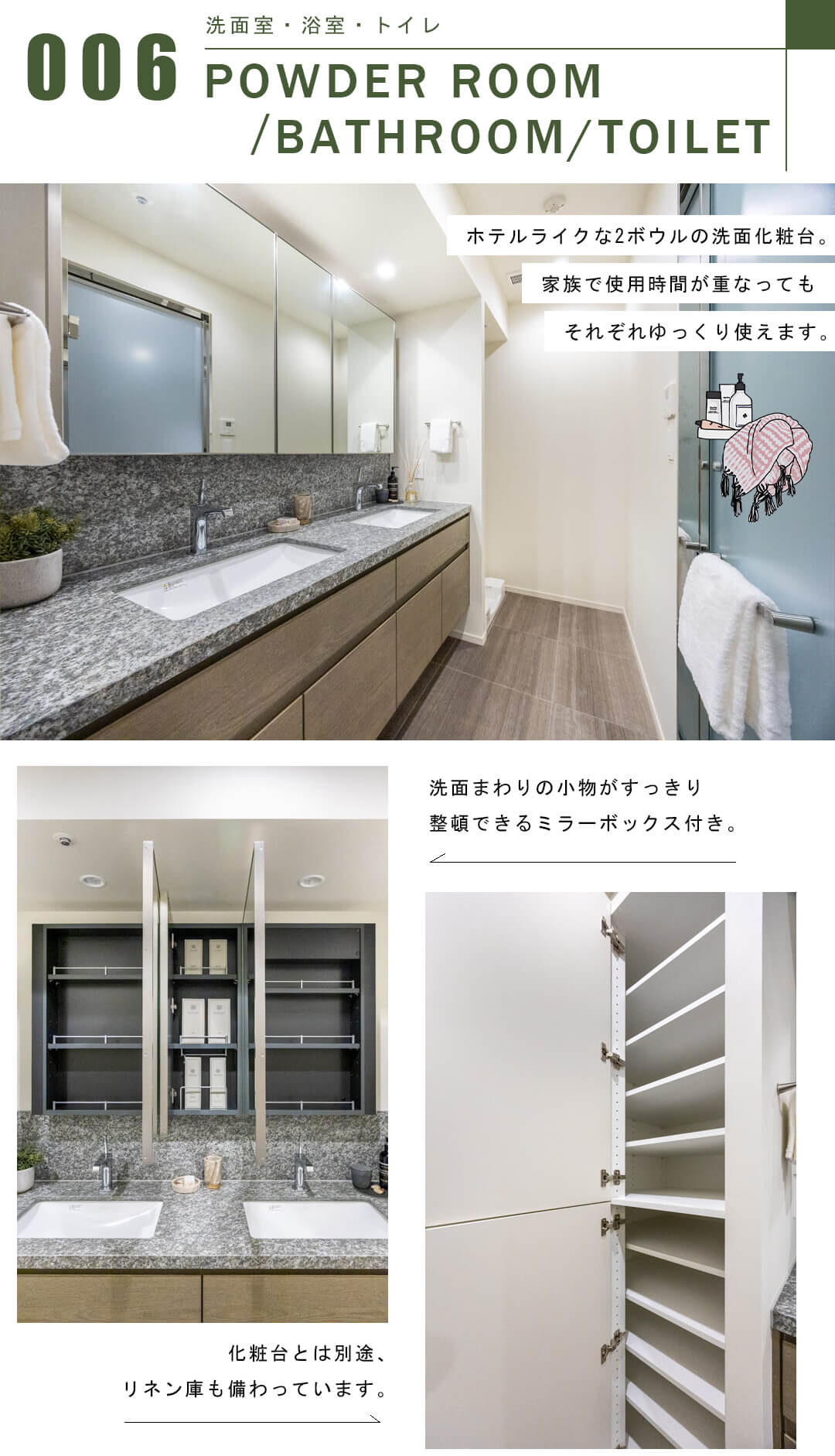 WORLD TOWER RESIDENCEの洗面室・浴室・トイレ