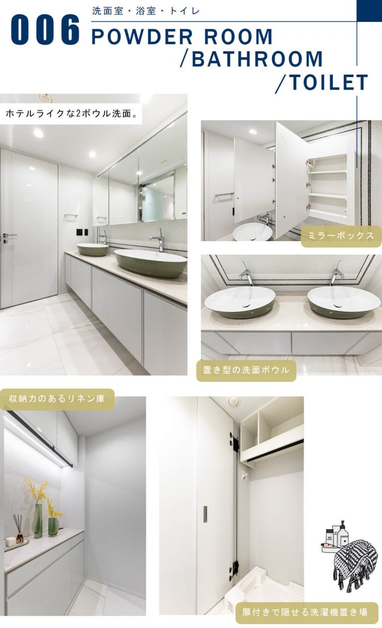 三田ガーデンヒルズサウスヒルの洗面室